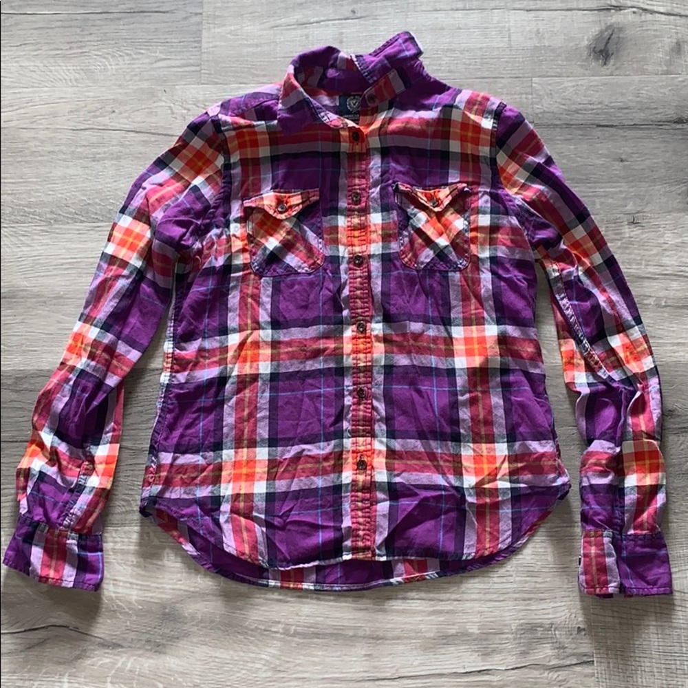 American Eagle plaid button down
